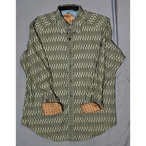 Robert Graham M Multicolor Striped Long‎ Sleeve Button Up Flip Cuff